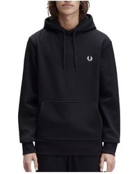 Fred Perry - Bold Branding Hooded Sweatshirt - Lyst
