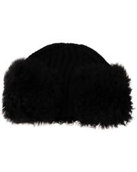 Dolce & Gabbana - Cappello da donna in pelliccia di cashmere nero - Lyst