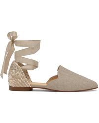 Castañer - Flache leinen metallic espadrille - Lyst