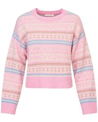 LoveShackFancy - Emberly Wool Fair Isle Pullover - Lyst