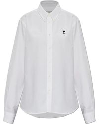 Ami Paris - Shirt Met Geborduurd Logo - Lyst