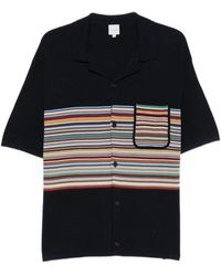 Paul Smith - Gestreiftes Strick-Camp-Shirt - Lyst