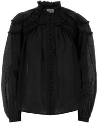 Isabel Marant - Overhemden ,Zwart ,Katoen Christa Blouse - Lyst