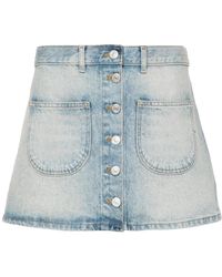 Courreges - Rokken ,Blauw ,Katoen Multiflex Mini Rok - Lyst