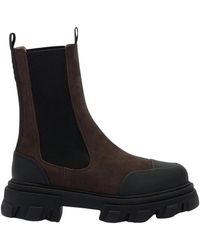 Ganni - Cleated Mid Chelsea Boot Pelinova - Lyst
