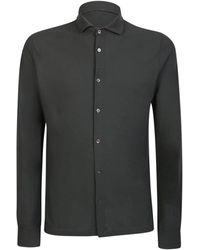 Zanone - Grünes Militärstil Hemd - Lyst