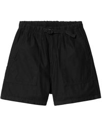 Carhartt - Schwarze bermuda-shorts mit elastischem bund - Lyst