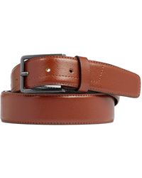 Piquadro - Accessoires ,Bruin ,Katoen Leren Riem Met Doornsluiting - Lyst