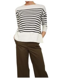Marella - Truien & Vesten ,Wit ,Katoen Maglia-Canottiera-Top - Lyst