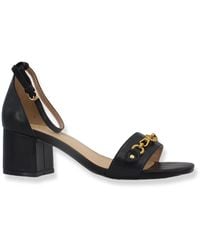 Guess - Schoenen ,Zwart ,Leer High Heel Sandalen - Lyst