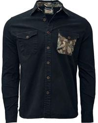 Bob - Casual hemd hull blau schwarz - Lyst