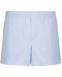 Ami Paris - Katoenen Shorts Met Elastische Tailleband - Lyst