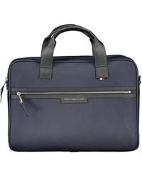 Tommy Hilfiger - Blaue laptoptasche mit verstellbarem riemen - Lyst