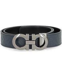 Ferragamo - Cintura reversibile in pelle con fibbia logo - Lyst