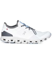 On Shoes - Weiße mesh-sneaker mit grauen und hellblauen einsätzen - Lyst