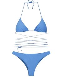ME FUI - Blaue Meer-Bikini Mit Taillenverflechtung - Lyst