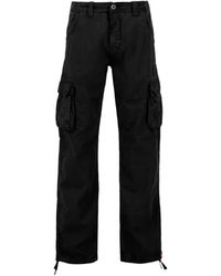 Alpha Industries - Broeken ,Zwart ,Katoen Cargo Jet Pant Voor Mannen - Lyst