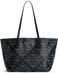 Zadig & Voltaire - Schwarze Monogramm Tote Tasche - Lyst