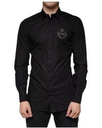 Dolce & Gabbana - King Crown Embroidered Dress Shirt - Lyst