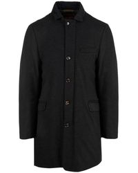 Moorer - Jassen ,Blauw ,Blauwe Jas Met Rits Zakken Split - Lyst
