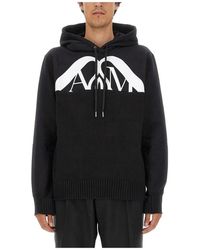 McQueen - Hoodies & Sweatvesten ,Zwart ,Katoen Logo Oversized Katoenen Sweatshirt Gemaakt - Lyst