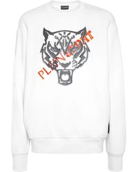 Philipp Plein - Fitness ,Wit ,Katoen Longsleeve Sweatshirt Tiger - Lyst