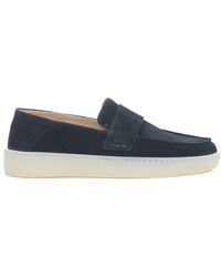 BOSS - Schoenen ,Blauw ,Suède Randal-Loaf Loafer - Lyst