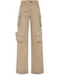 Philipp Plein - Broeken ,Katoen Lange Cargo Broek Strass Monogram Pasvorm - Lyst