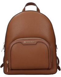Michael Kors - Brauner Leder Rucksack Mit Frontlogo - Lyst