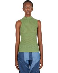 Mainline:RUS/Fr.CA/DE - Tops ,Groen ,Mesh Zip Top - Lyst
