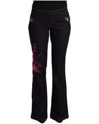 Exte - Jeans denim nero a zampa - Lyst