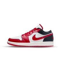Nike - Fitness ,Veelkleurig ,Leer Air 1 Low Reverse Toe - Lyst