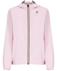 K-Way - Roze Waterdichte Jas Met Capuchon - Lyst