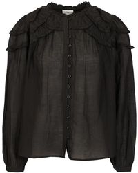 Isabel Marant - Overhemden ,Zwart ,Katoen Christa Blouse - Lyst
