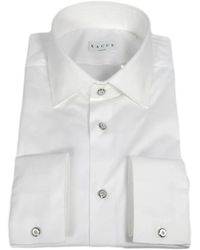 Xacus - Overhemden ,Wit ,Katoen Moderne Franse Kraag Overhemd Wit - Lyst