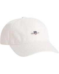 GANT - Accessoires ,Wit ,Katoen Cotton Twill Shield Cap - Lyst
