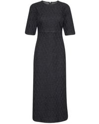 Gestuz - Langes kleid mit elegantem muster und schlitz - Lyst