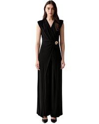 Joseph Ribkoff - Jumpsuits & Playsuits ,Zwart ,Jumpsuit Met Wijde Pijpen En Overslag - Lyst
