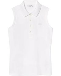 Lacoste - Polo Slim Fit Mouwloos Elastisch - Lyst