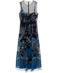 RED Valentino Patterned Sleeveless Dress - Blauw