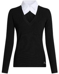 KARL LAGERFELD - V-Neck Knitwear - Lyst