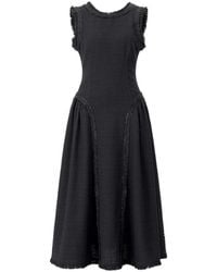 Self-Portrait - Elegante Maxi Jurk Met Franje Details - Lyst