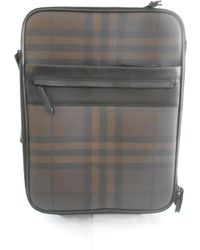 Burberry - Canvas Leder Trolley Koffer - Lyst