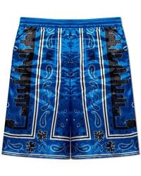 Off-White c/o Virgil Abloh - Off- Nautical Viscose Bermuda Shorts With Print - Lyst