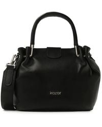 Kazar - Schwarze Handtasche Mit Steifen Handgriffen - Lyst