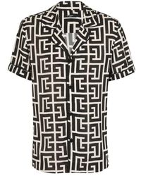 Balmain - Pyjamaoberteil Mit Monogramm-Print - Lyst