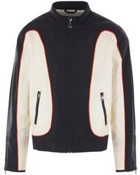 DIESEL - Chaqueta Biker Con Bloques De Color Y Ribetes - Lyst
