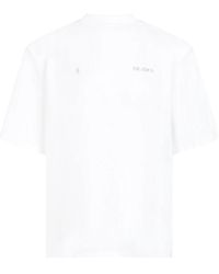 The Attico - Camiseta de algodón blanca con hombros acolchados - Lyst