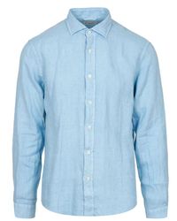 Roy Rogers - Overhemden ,Blauw ,Linnen Pierce Shirt - Lyst