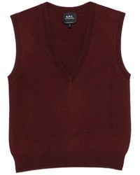 A.P.C. - V-Neck Knitwear - Lyst